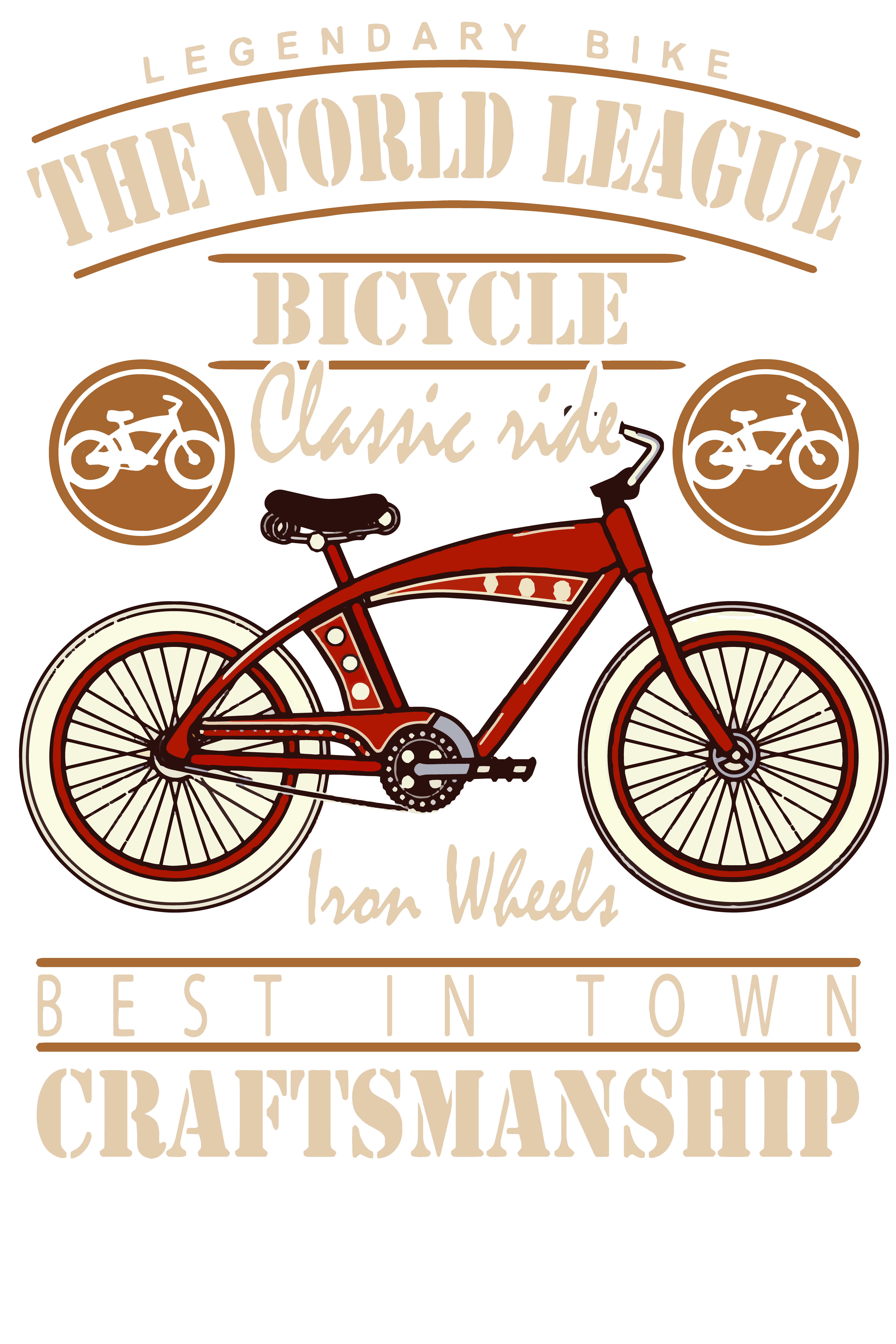 Bicycle DTF transfer designs