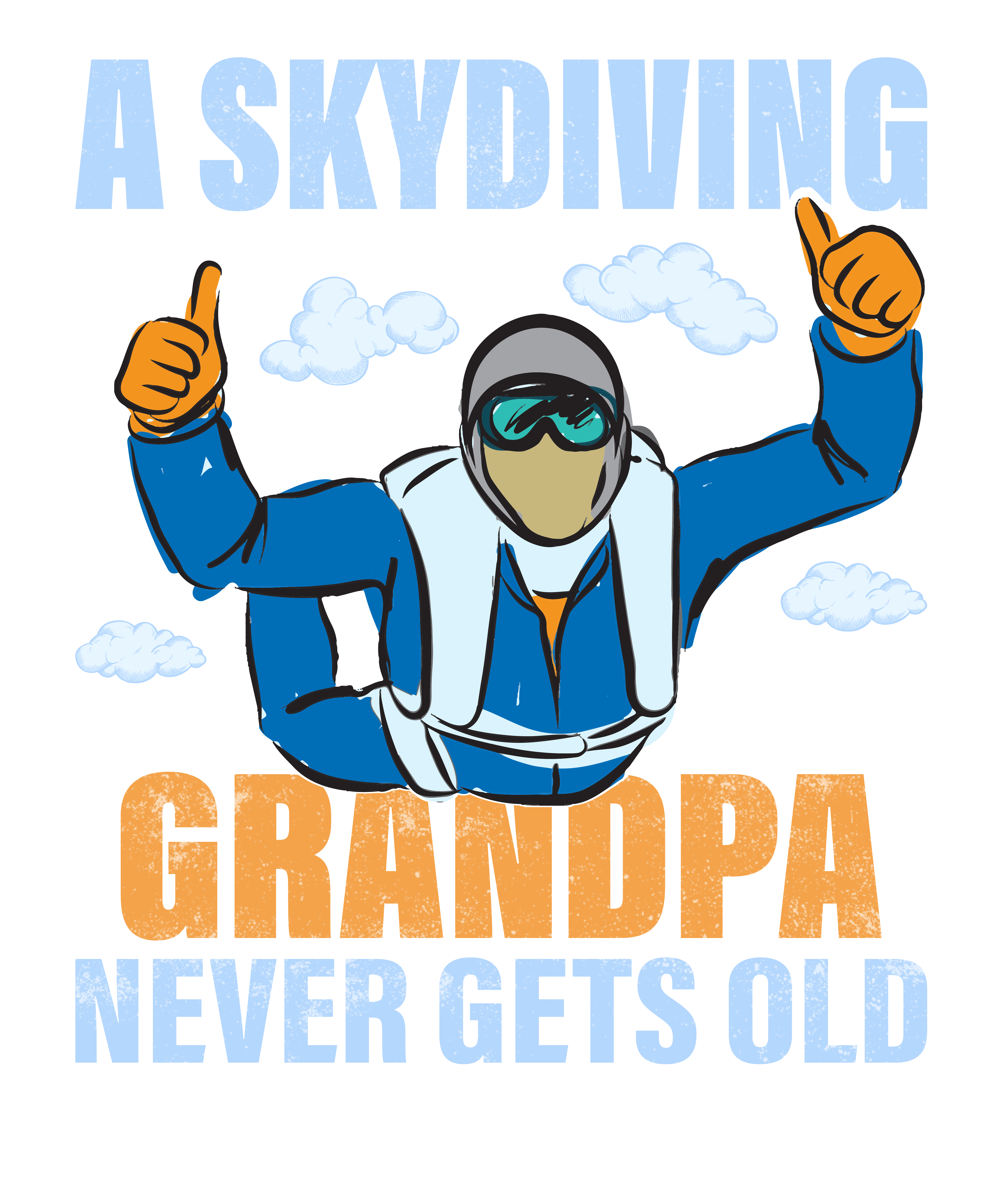 Skydiving DTF transfer designs